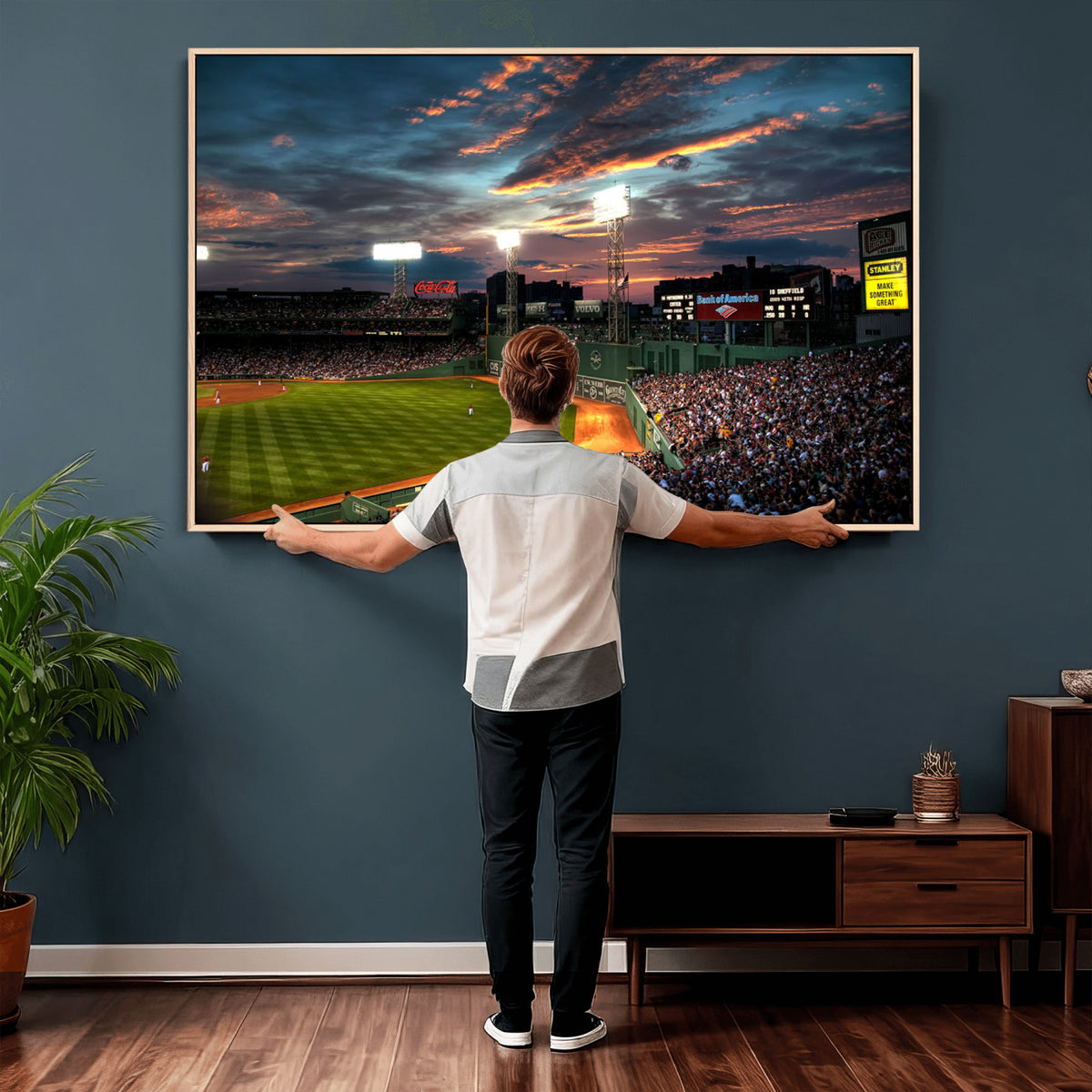 66781-MGV-CV-36X24 - Fenway Park Boston Massachusetts Stadium Wall Art Canvas Print