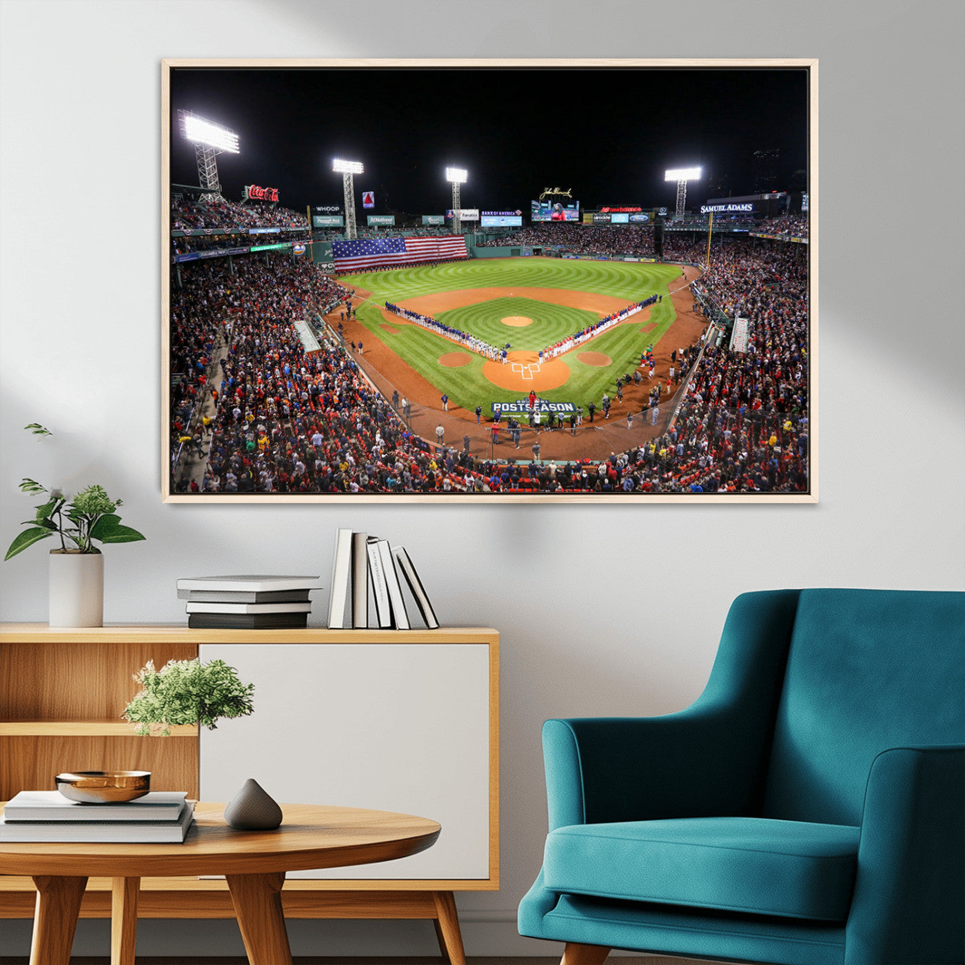 MGV-FC-36X24 - Fenway Park Wall Art Canvas Print | Large Baseball Stadium Canvas Print for Boston Red Sox Fans | Framed Ready-to-Hang Boston Sports Decor Artwork