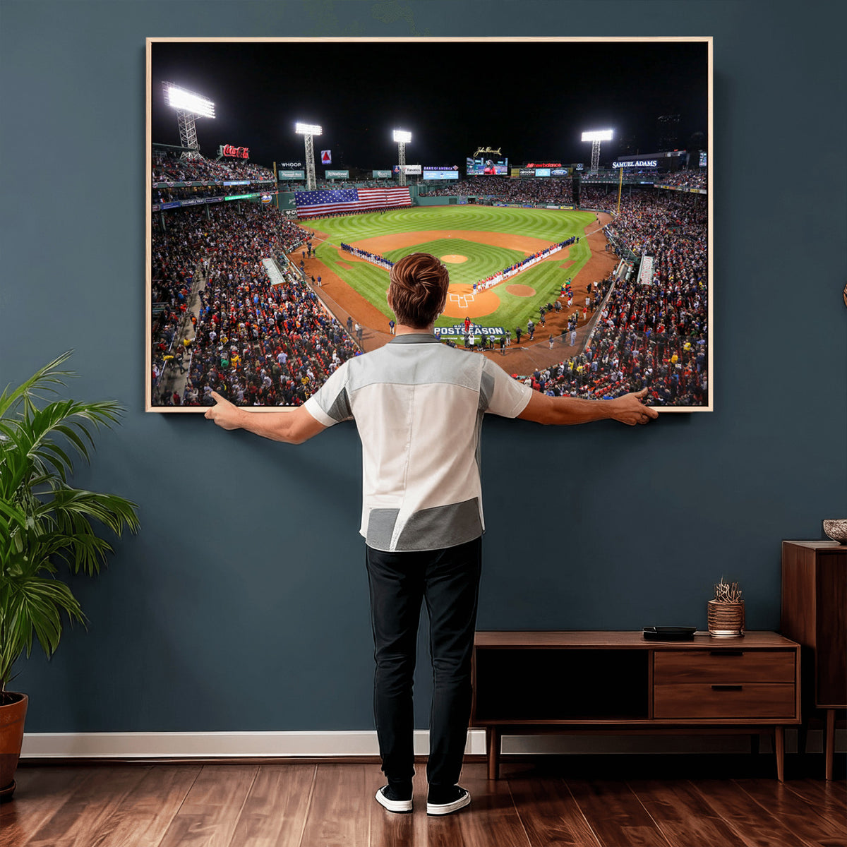 47365-MGV-CV-36X24 - Fenway Park Wall Art Canvas Print | Large Baseball Stadium Canvas for Boston Red Sox Fans