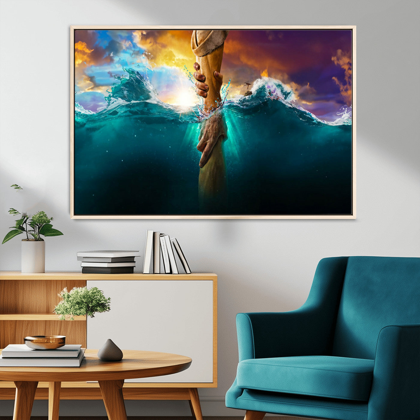 MGV-FC-36X24 - God Hand Wall Art Canvas Print