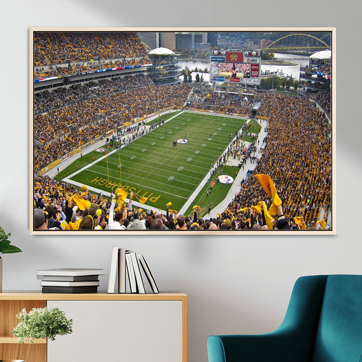 51419-MGV-FC-36X24 - Pittsburgh Steelers Print - Pittsburgh Heinz Field Stadium Wall Art Canvas Print