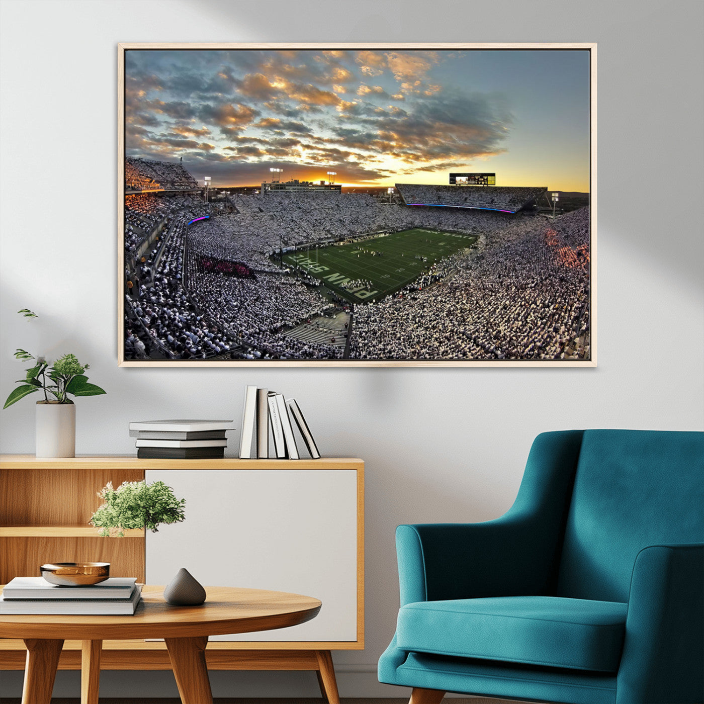 MGV-FC-36X24 - Beaver Stadium Wall Art - Penn State Stadium Wall Art | Penn Nittany Lions Football Match for Sport Room Decor