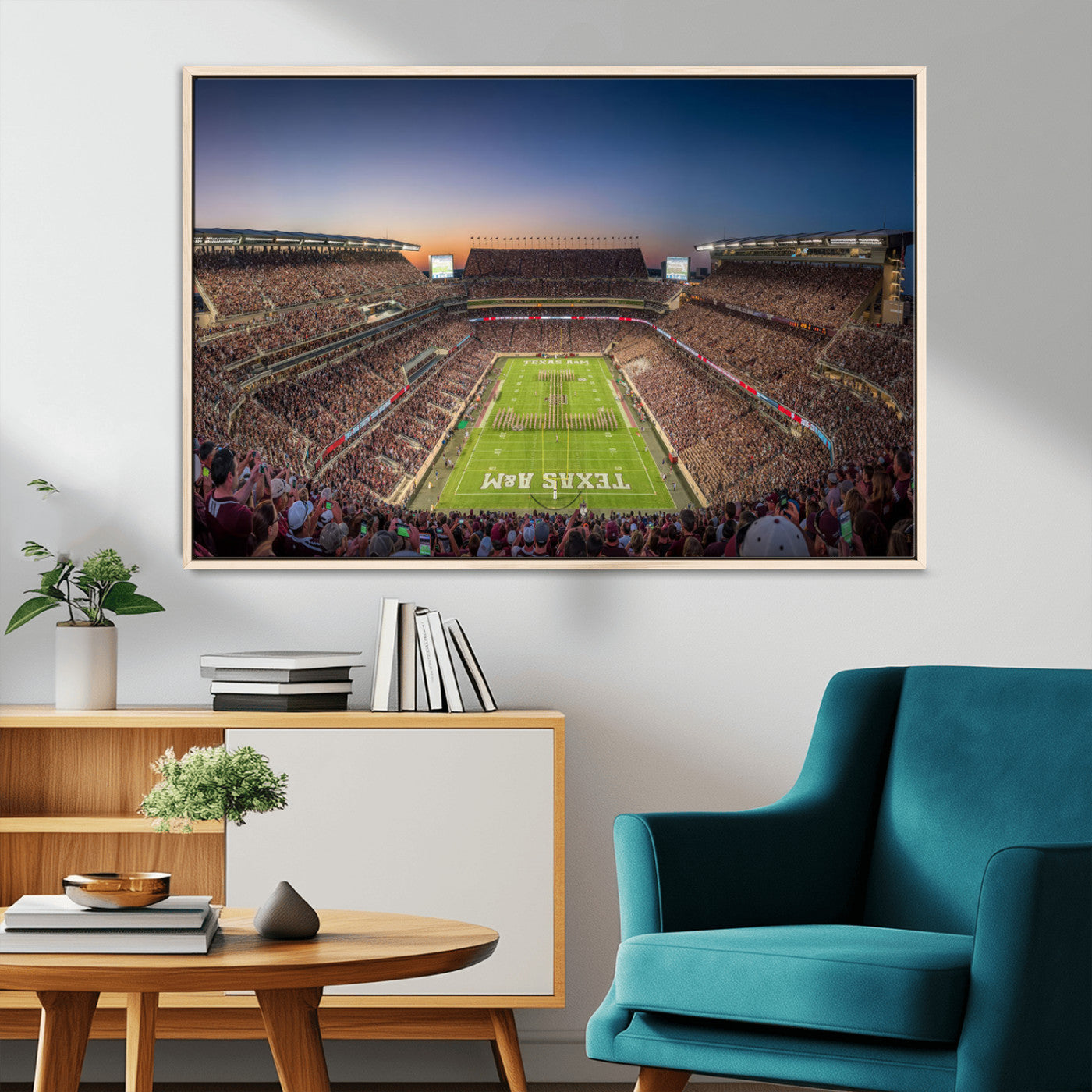 MGV-FC-36X24 - Kyle Field Wall Art Print | Large Texas A&M Aggies Football Canvas Print for Sports Enthusiasts | Framed, Ready-to-Hang Stadium Decor