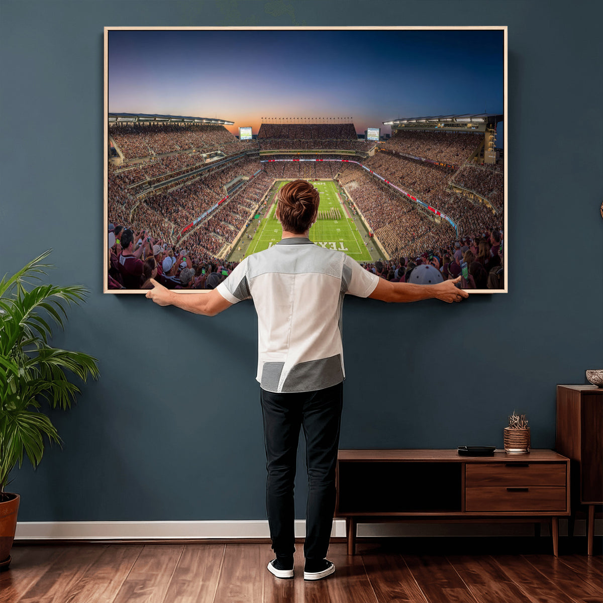 17421-MGV-CV-36X24 - Kyle Field Wall Art Print | Large Texas A&M Aggies Football Canvas Print for Sports Enthusiasts |