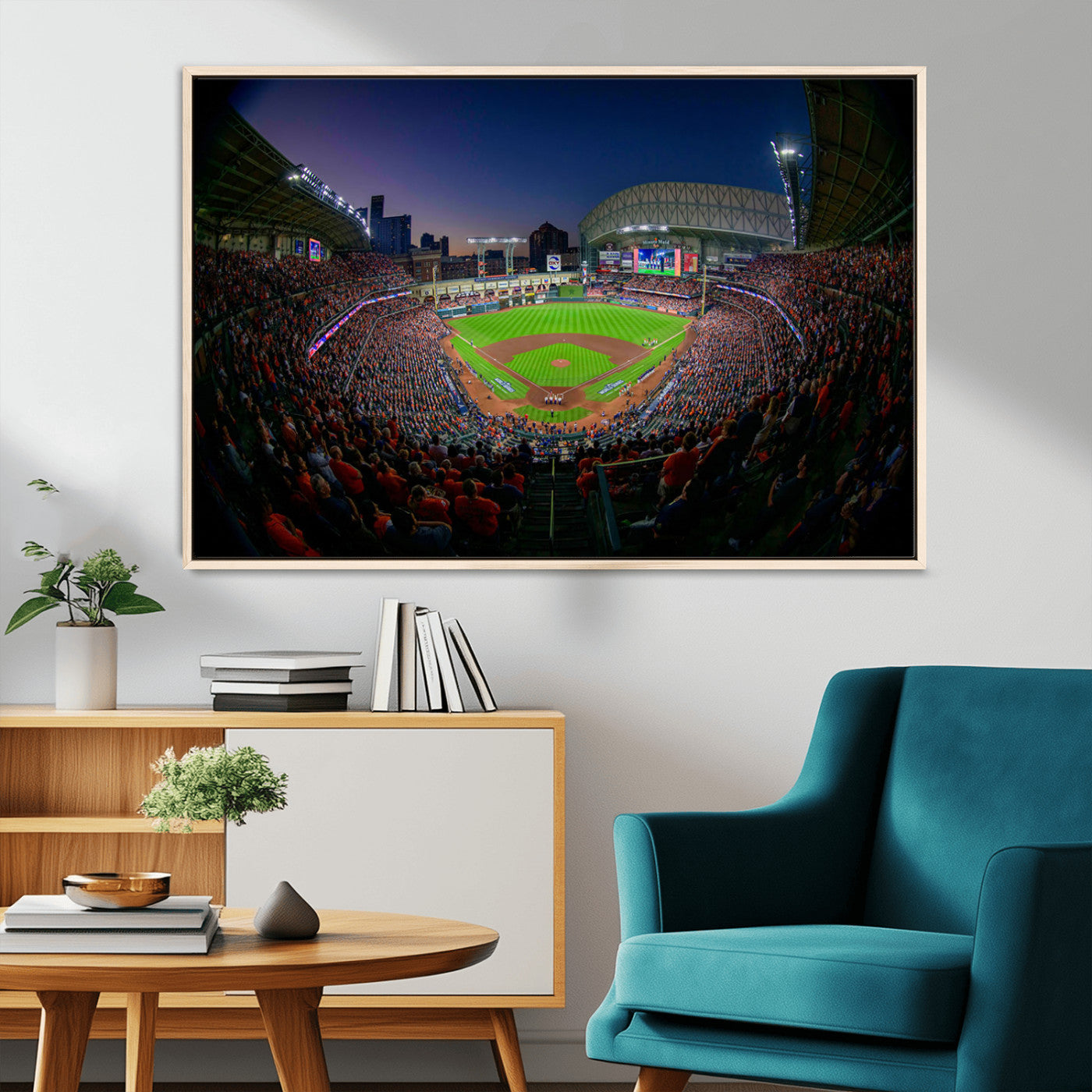 MGV-FC-36X24 - Houston Astros Baseball Team Print - Houston Minute Maid Park Stadium Wall Art Canvas Print