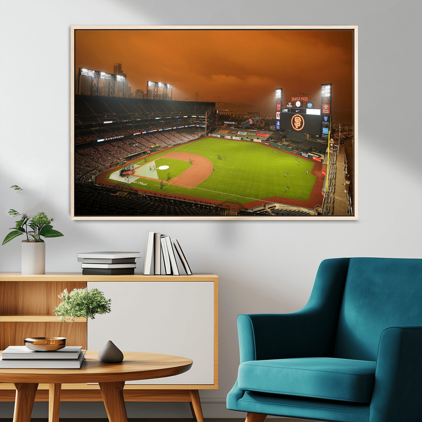 MGV-FC-36X24 - San Francisco Giants Baseball Team Print - Oracle Park Stadium Wall Art Canvas Print