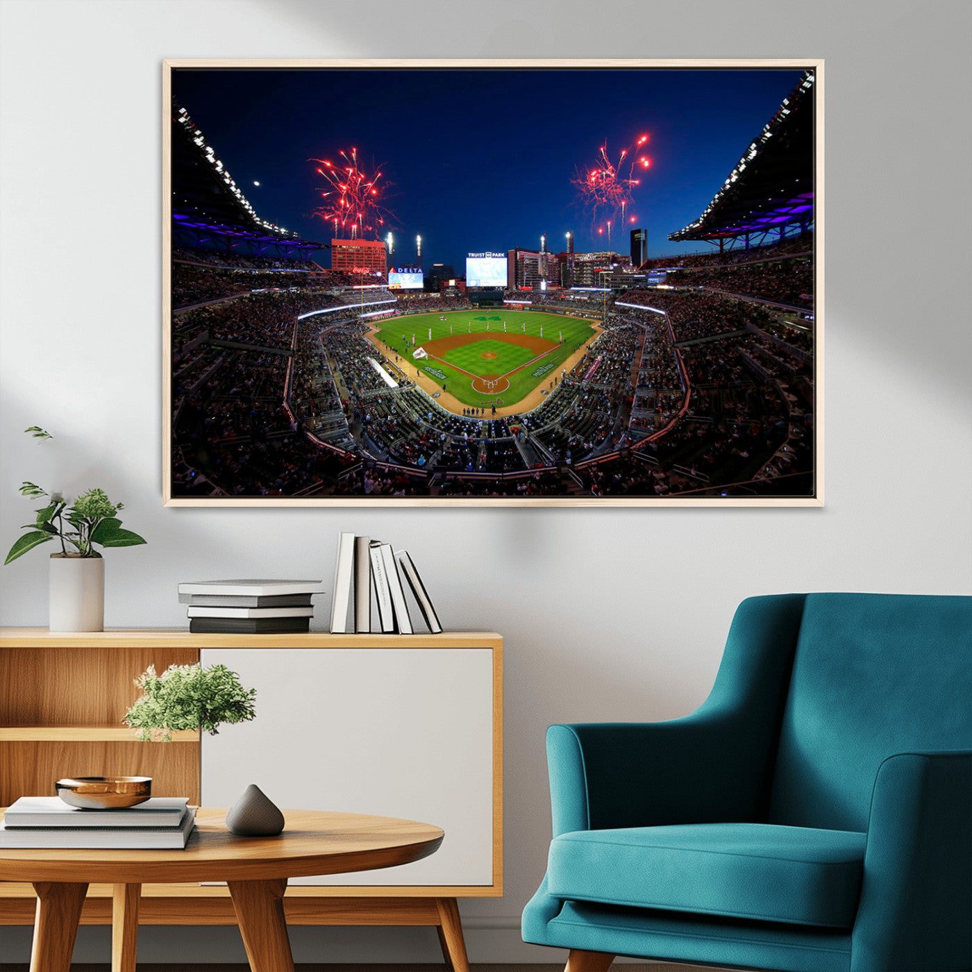 MGV-FC-36X24 - Truist Park Atlanta Braves Baseball Stadium Wall Art Print | Large 3-Panel Canvas Print for Sports