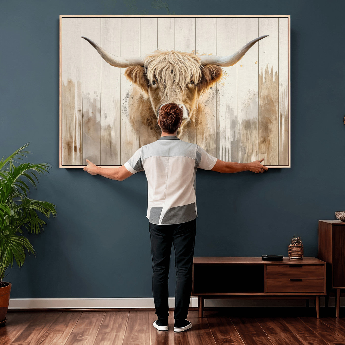 83059-MGV-CV-36X24 - Vibrant Autumn Landscape Canvas Wall Art - Fall Foliage and Mountain View Print for Home, Farmhouse, and Cozy Cabin Decor, Ready to Hang