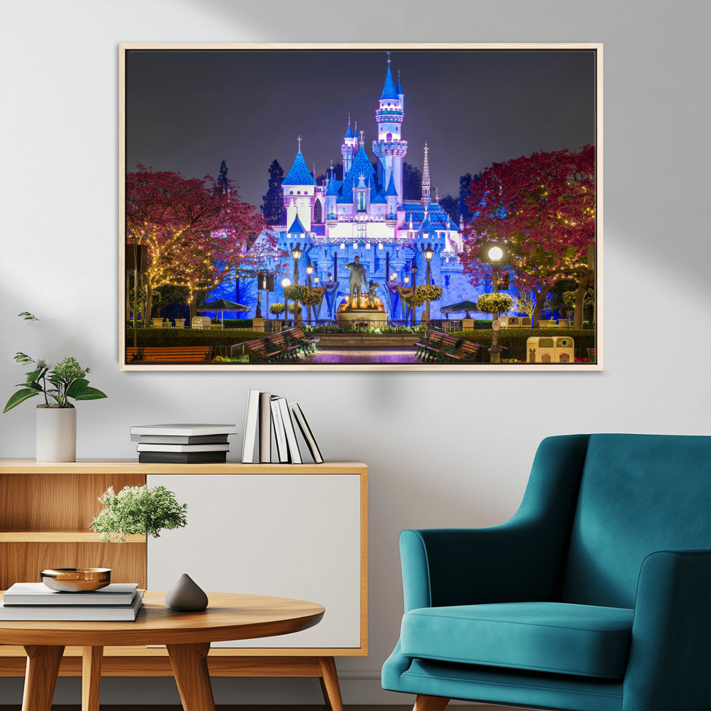 66710-MGV-CV-36X24-Large Disney Castle Wall Art Canvas Print - Magic Kingdom Kids Room Decoration Disney World