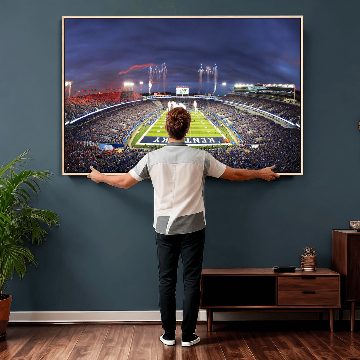 26008-MGV-CV-36X24 - Kroger Field Canvas Wall Art, Kentucky Stadium Wall Art