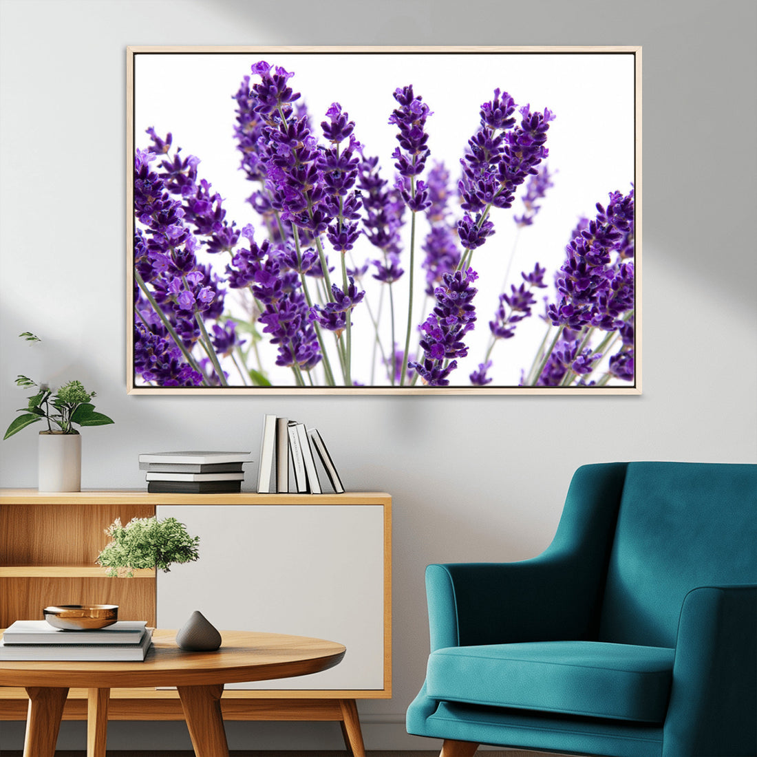 Lavender Flower Wall Art Canvas Print