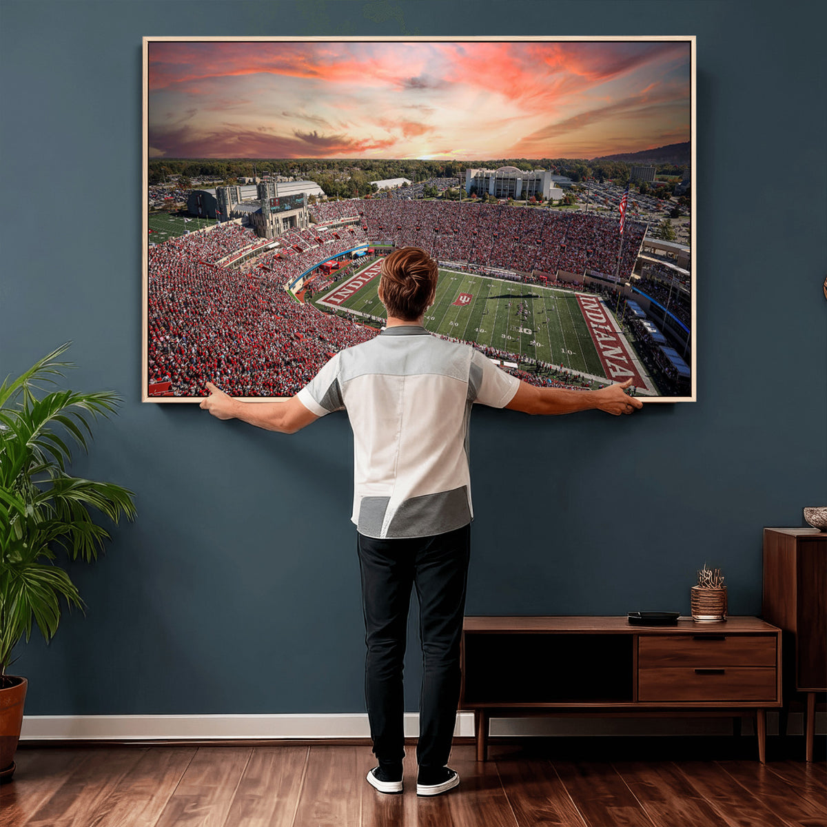 51135-MGV-CV-36X24 - Indiana Memorial Stadium Wall Art Canvas Print