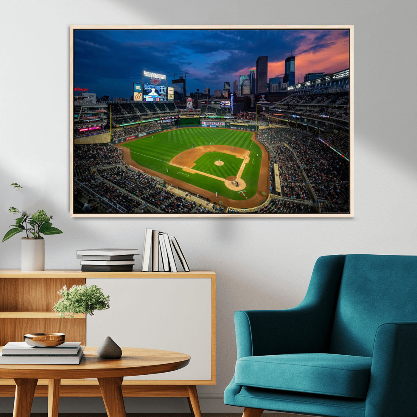 Target Field Wall Art Canvas Print, Baseball Stadium Print, Minneapolis Major League Baseball's Minnesota Twins