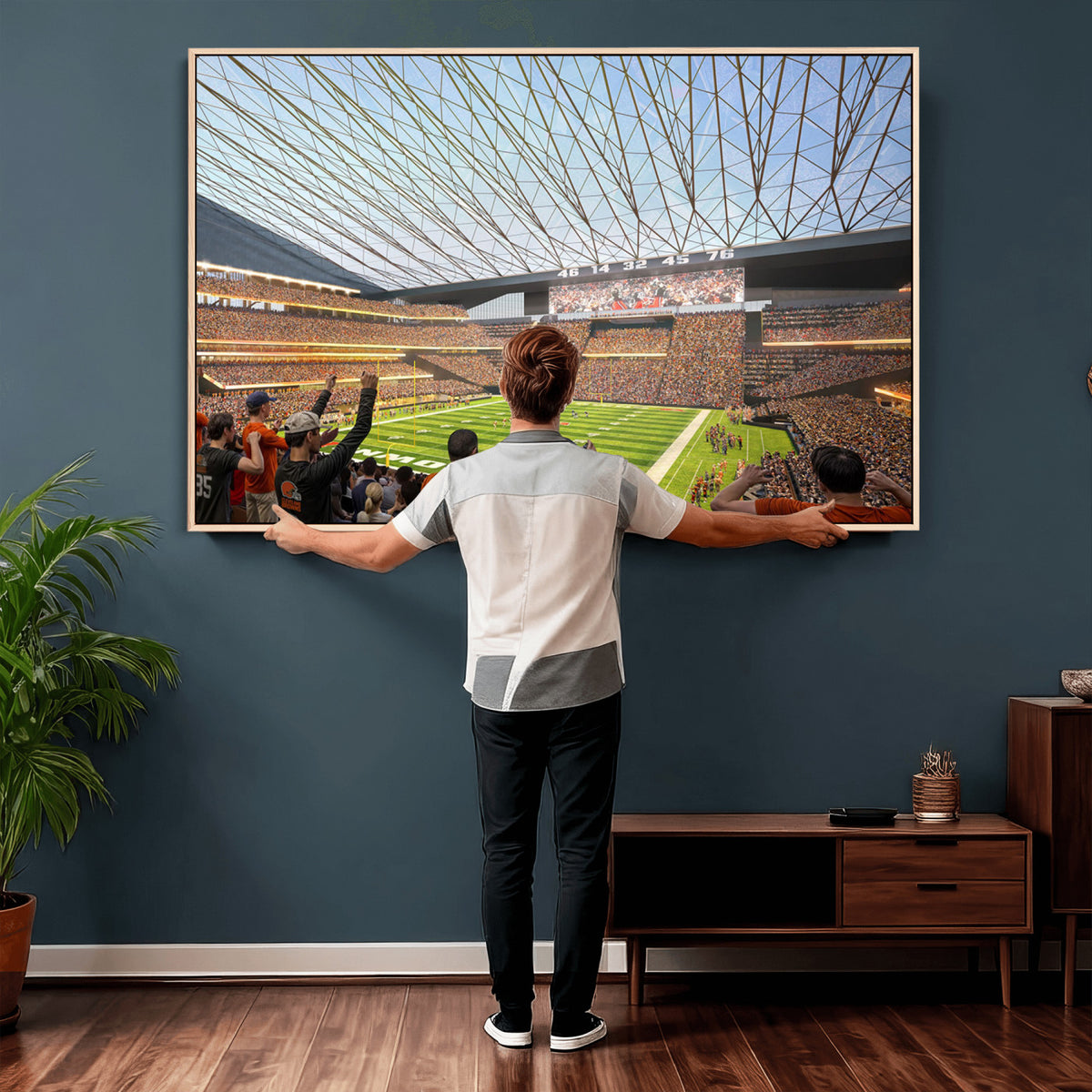 81960112-MGV-CV-36X24 - Cleveland Browns Stadium Wall Art Canvas Print
