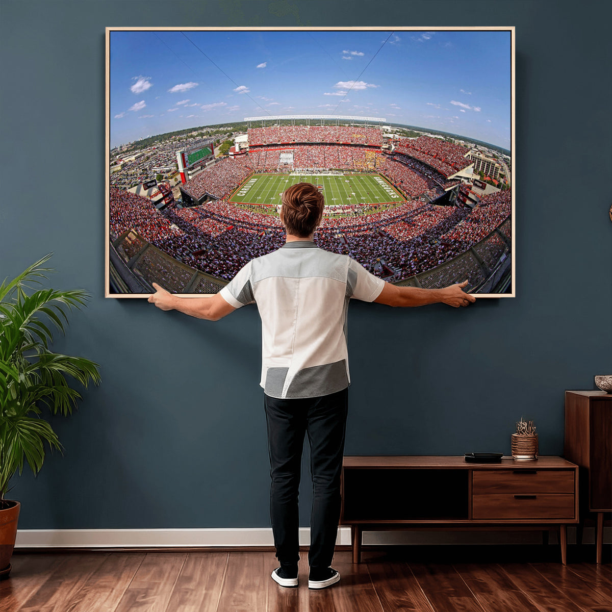 29492070-MGV-CV-36X24 - William Brice Stadium Wall Art Canvas Print, Stadium Crowd on Football Game Day