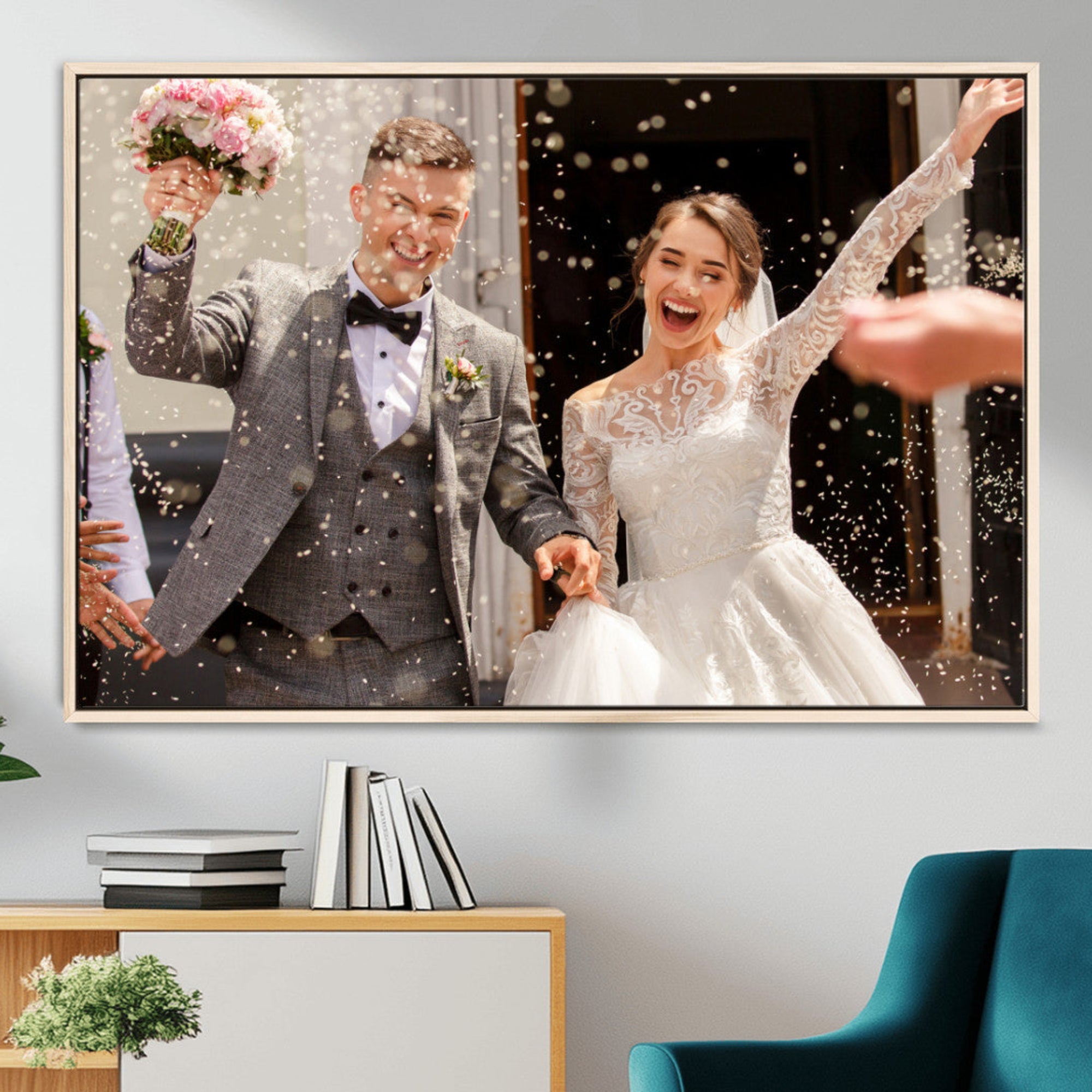 CSTM914-MGV-CV-36X24-Framed Create Your Canvas Print Personalized Wall Art Customizable Home Decor Wall Art Print Gift for Home, Office