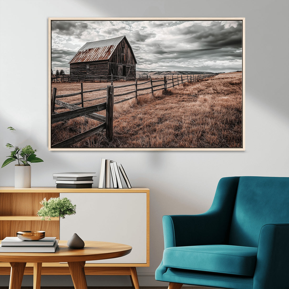 Rustic Weathered Barn Wall Art Canvas Print