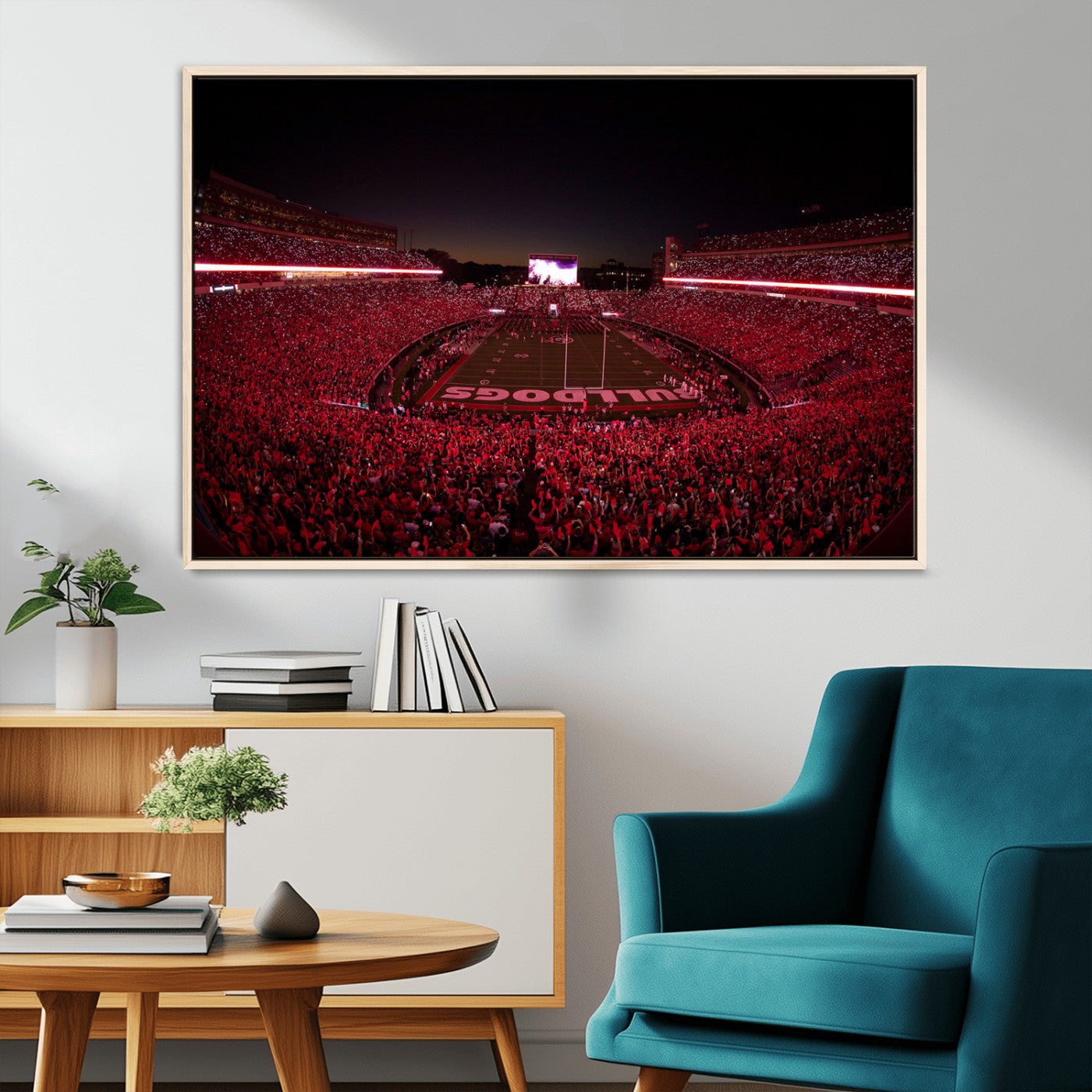 Dooley Stadium Wall Art Print, Sports Arena Canvas Wall Art, Dooley Field at Sanford Stadium Canvas Print, Modern Athletic Field Art Printing