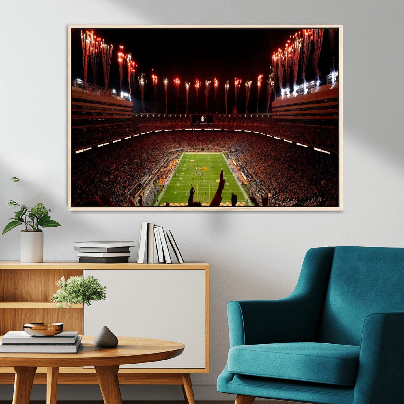 73358115-MGV-FC-36X24-Tennessee Neyland Stadium Wall Art Print, Sports Arena Canvas Wall Art, Panoramic Stadium Canvas Print, Modern Athletic Field Art Printing
