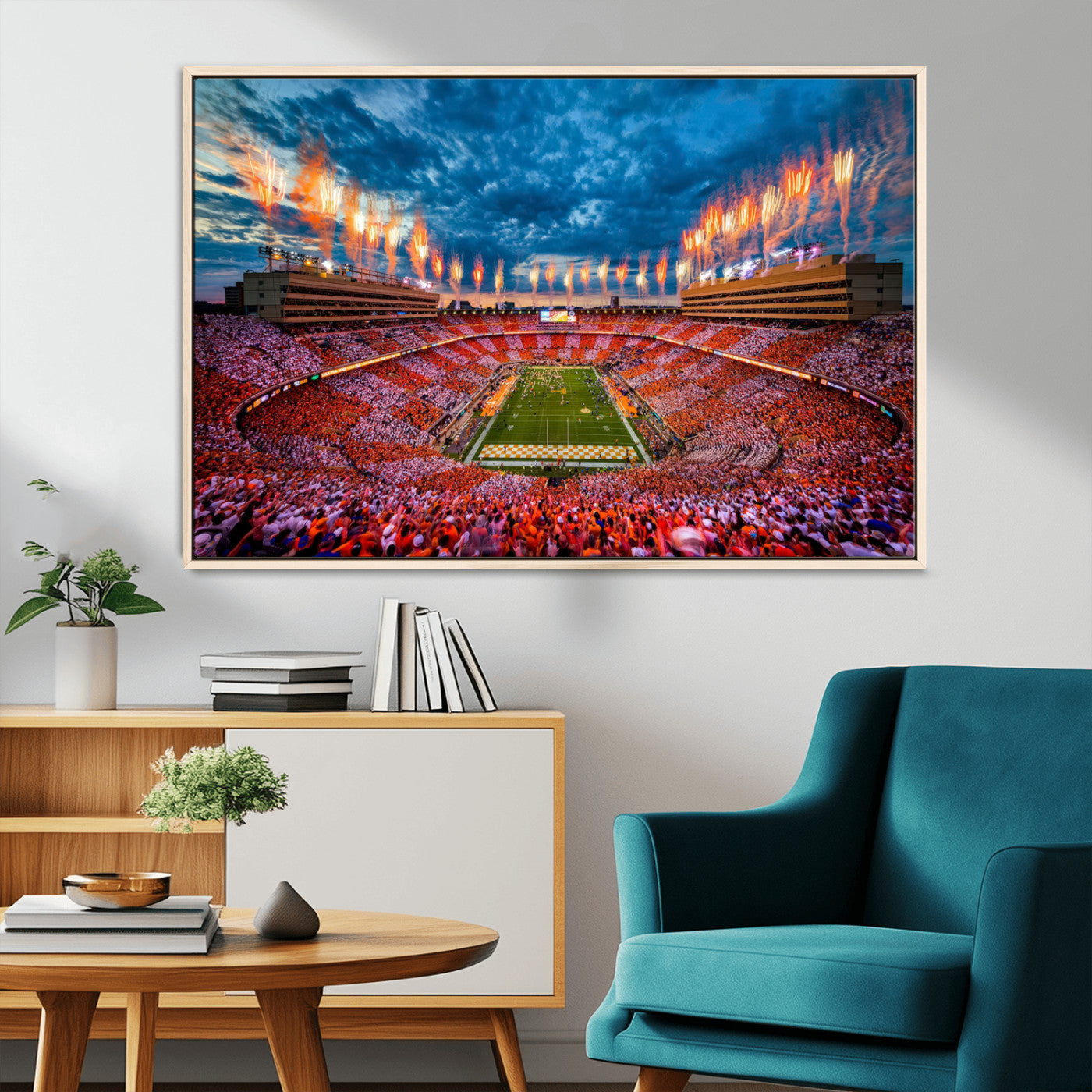 MGV-FC-36X24 - Tennessee Neyland Stadium Wall Art Print, Sports Arena Canvas Wall Art, Panoramic Stadium Canvas