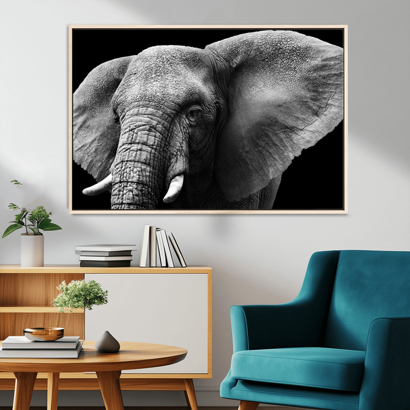 MGV-FC-36X24 - Big Elephant Close Up Wall Art Canvas Print