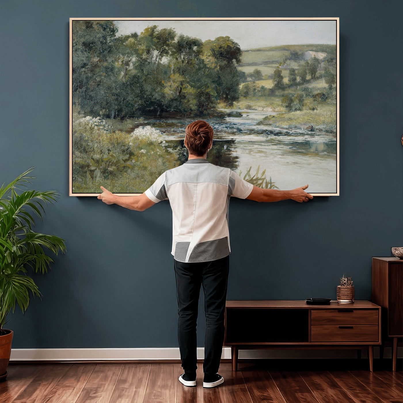 63256010-MGV-CV-36X24 - Edward Mitchell Bannister Streamside Wall Art Canvas Print