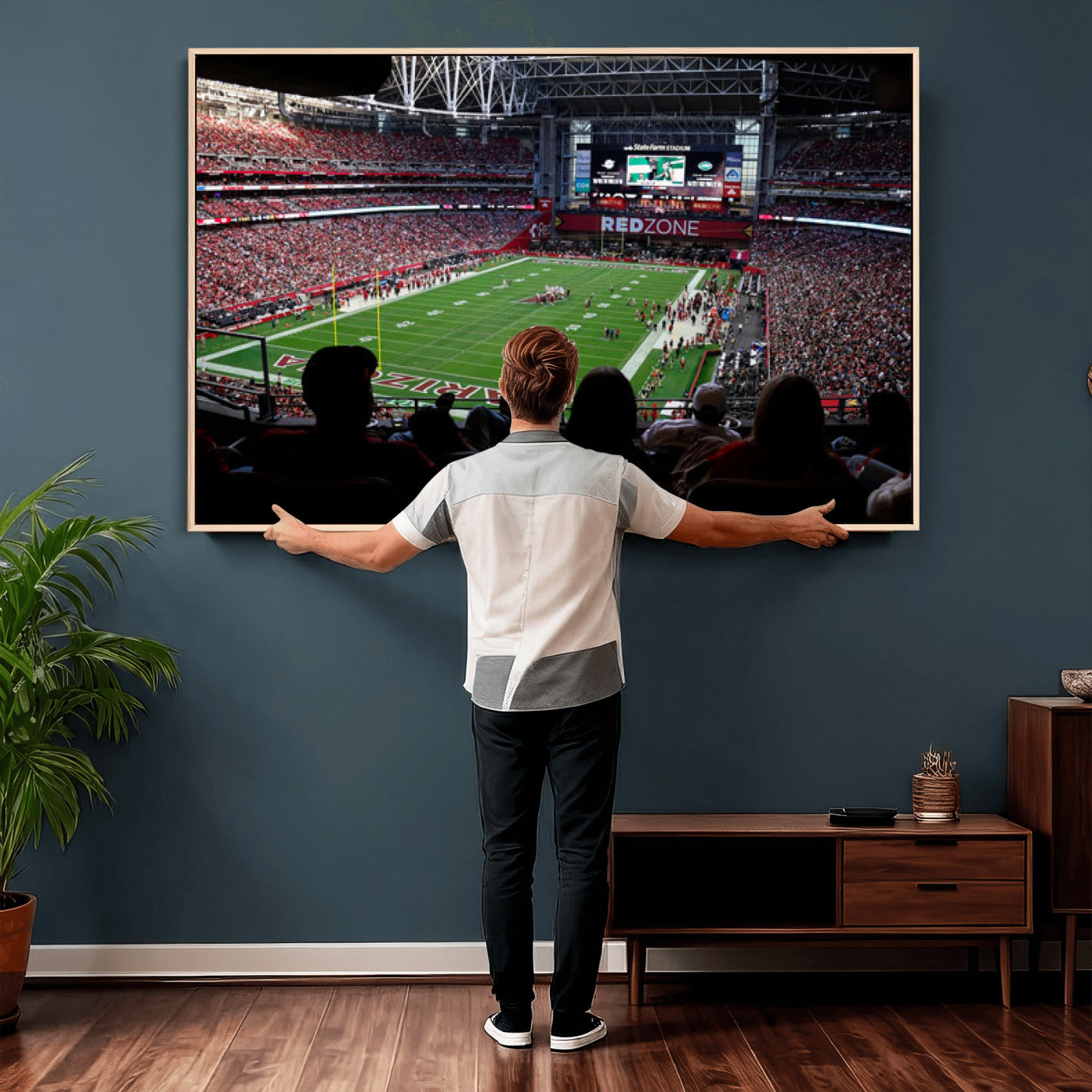 84196298-MGV-CV-36X24 - State Farm Stadium Canvas Wall Art, Arizona Cardinals Football Stadium Print, Glendale NFL Arena Photography Artwork