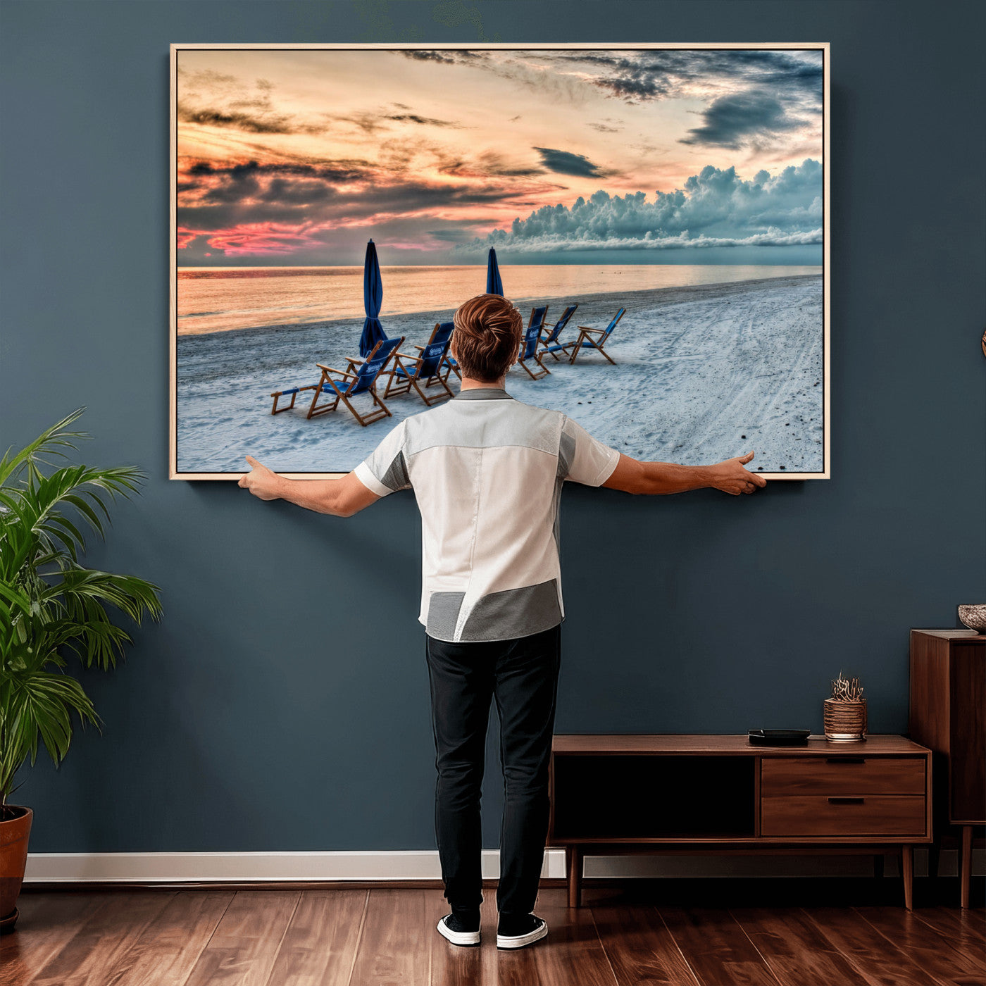 17237006-MGV-CV-36X24 - Serene Gulf Solitude Wall Art Canvas Print