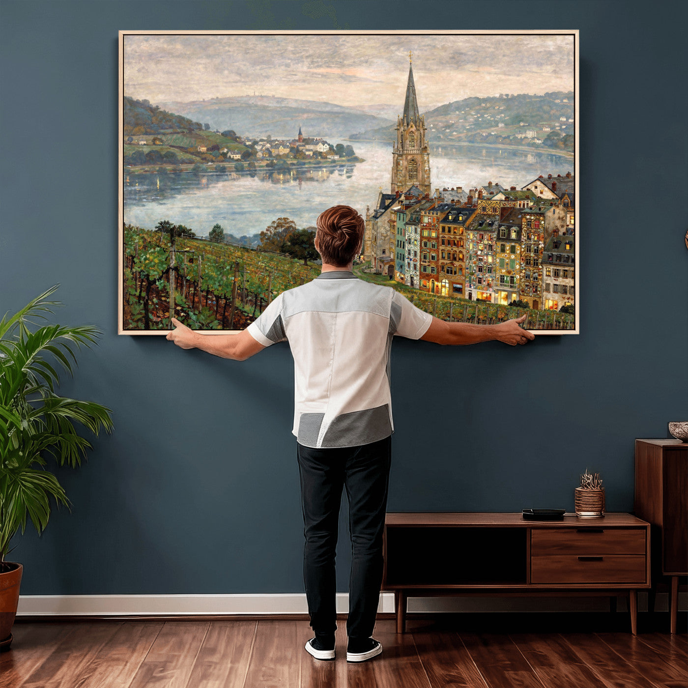 62626662-MGV-CV-36X24 - Mosel City Mosel River by Nicolai Astudin Wall Art Canvas Print