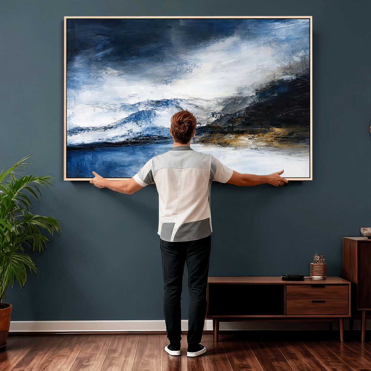 48142030SS-_Poster-30x20 - Extra Large Abstract Wall Art Canvas Print