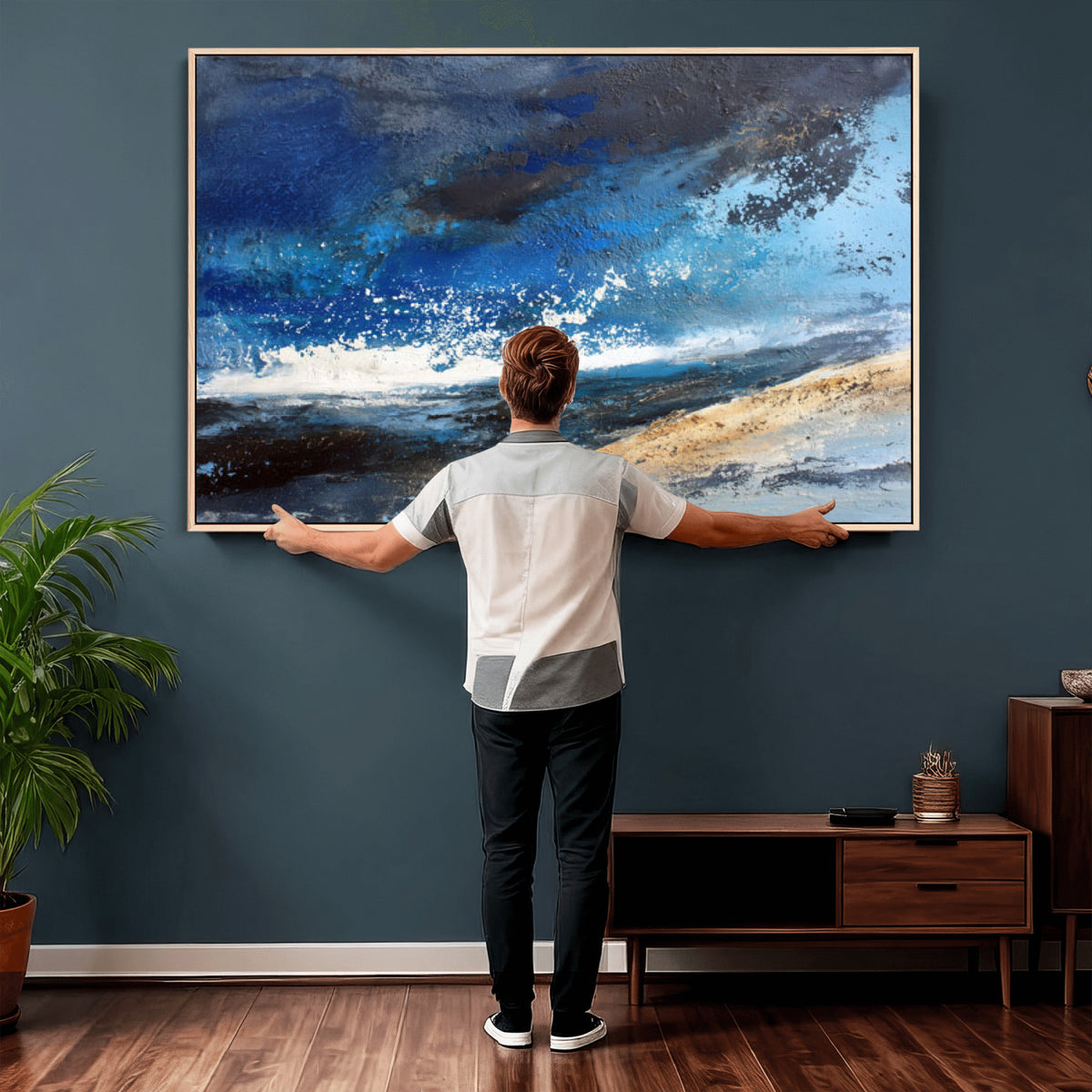 72157369-MGV-CV-36X24 - Extra Large Abstract Wall Art Canvas Print