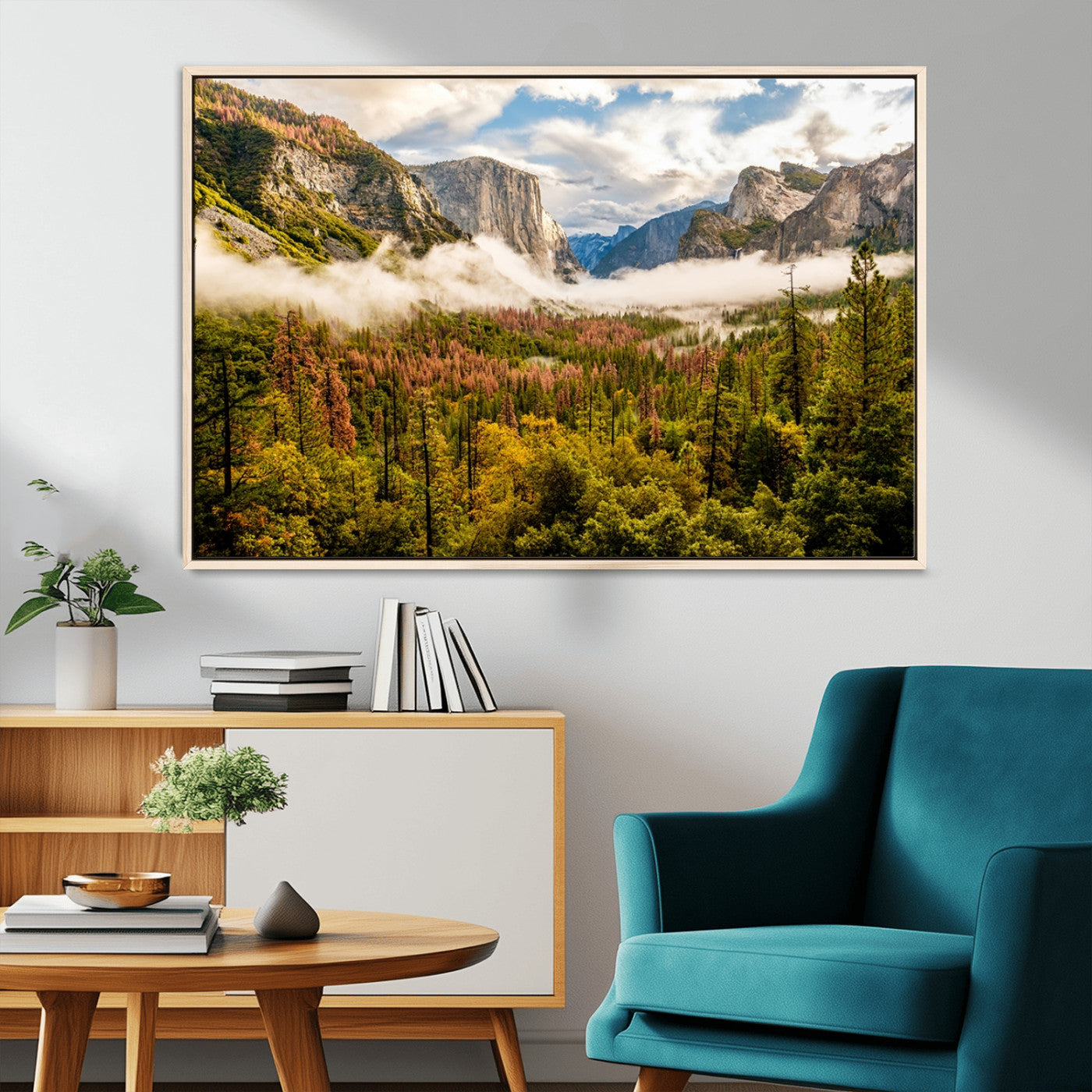 MGV-FC-36X24 - Half Dome Yosemite Canvas Wall Art – Majestic Triptych Landscape Print – National Park Nature Decor