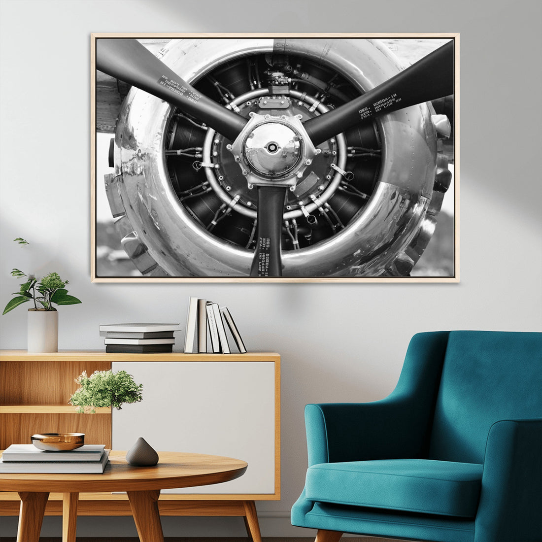 Vintage Airplane Wall Art Canvas Print
