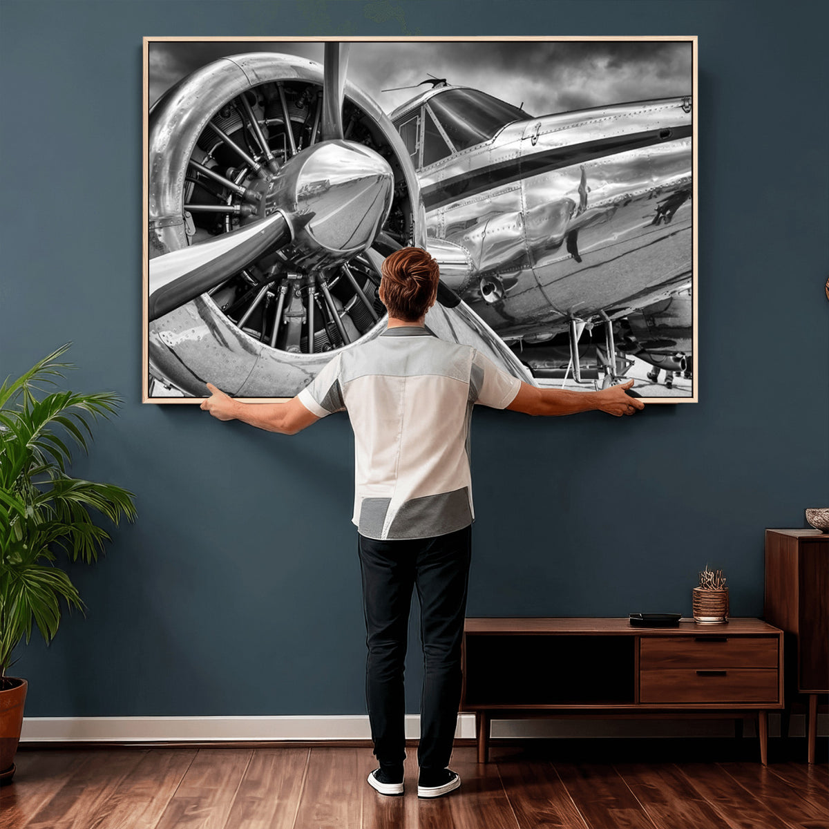 40672-MGV-CV-36X24 - Vintage Antique Airplane Wall Art Canvas Print