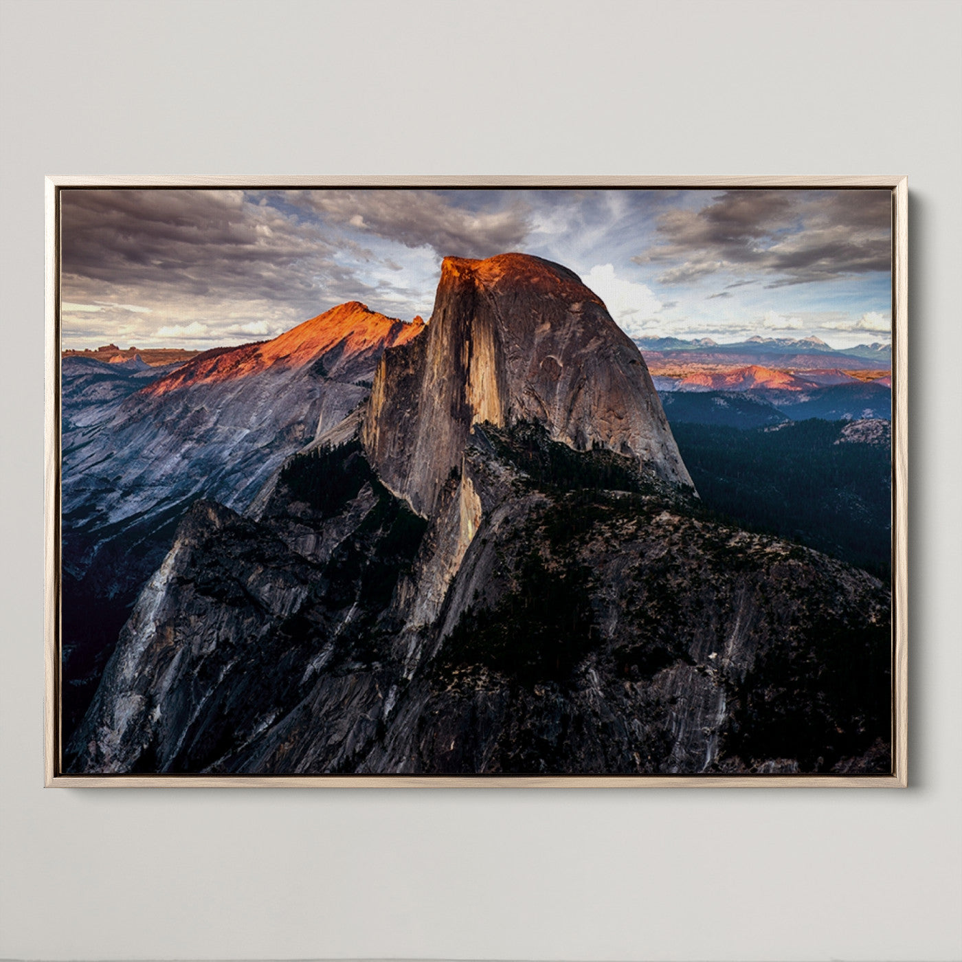 20714-MGV-CV-36X24-Half Dome Wall Art Print - Yosemite Majestic Triptych Landscape Print – National Park Nature Decor for Living Room or Office – Ready to Hang
