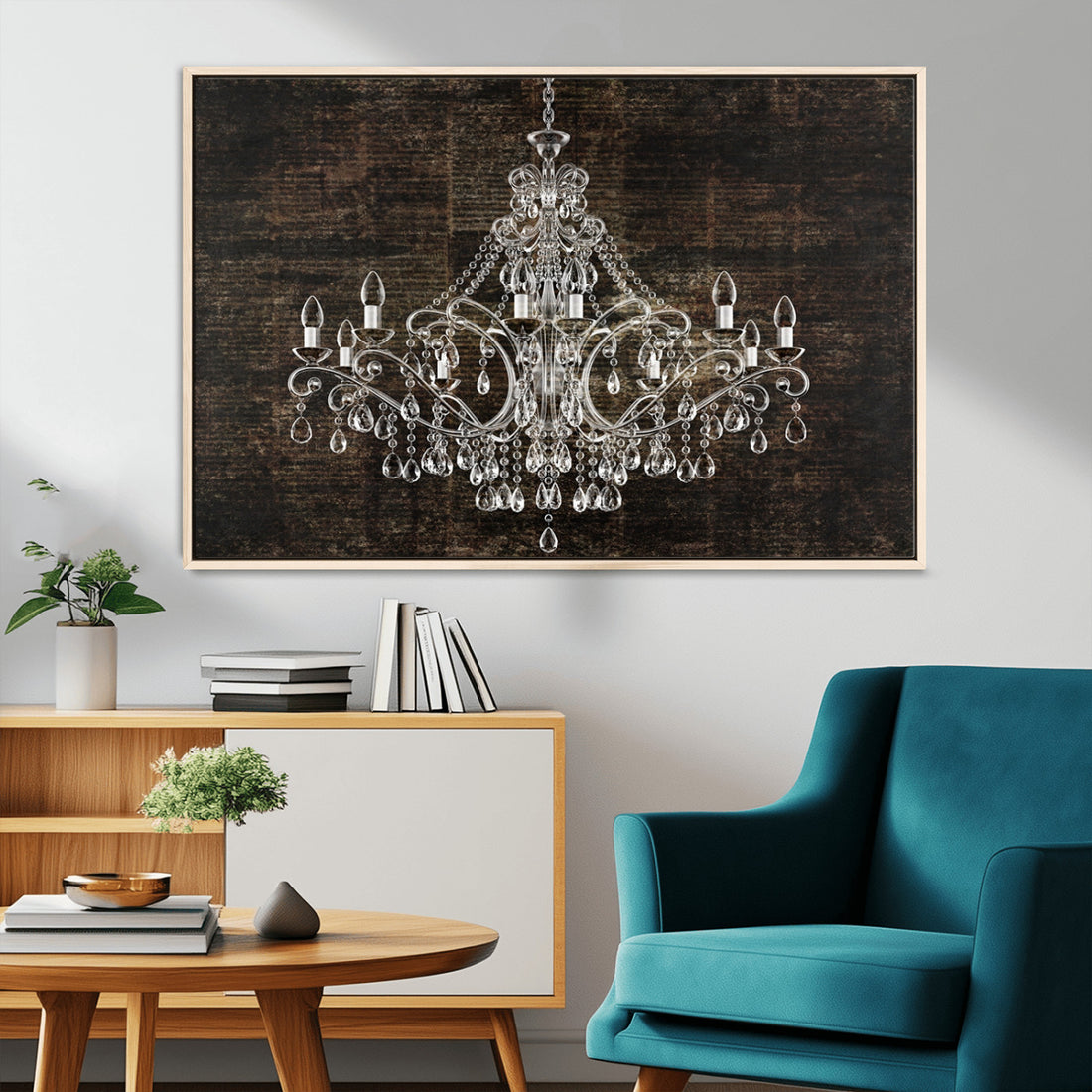 Rustic Chandelier Canvas Print
