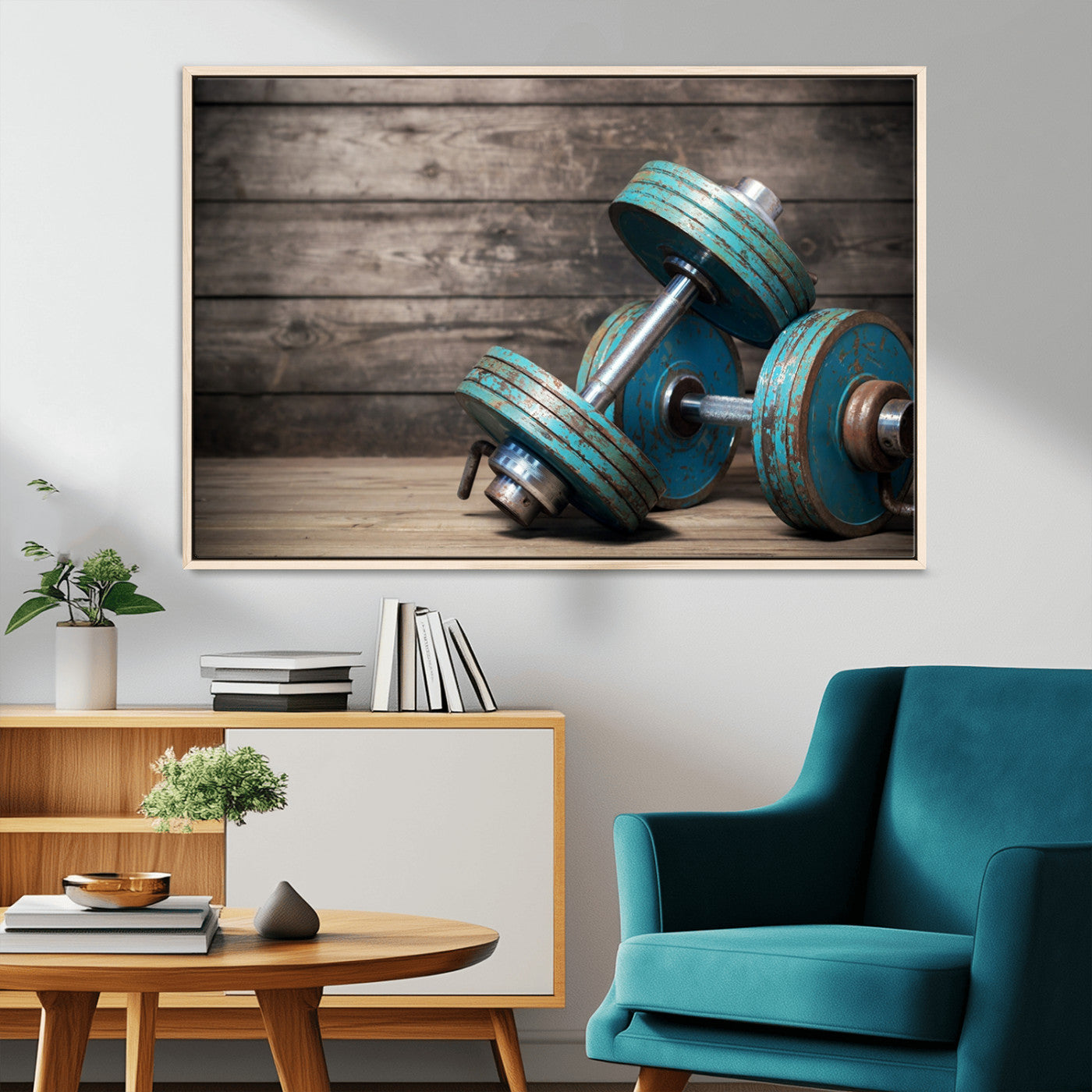 MGV-FC-36X24 - Dambell and Sport Wall Art Canvas Print