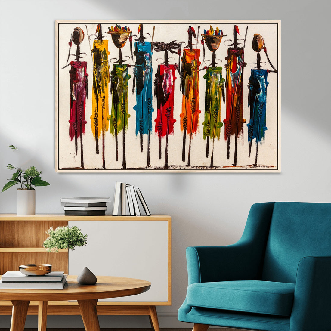 Abstract African Women Wall Art Canvas Print