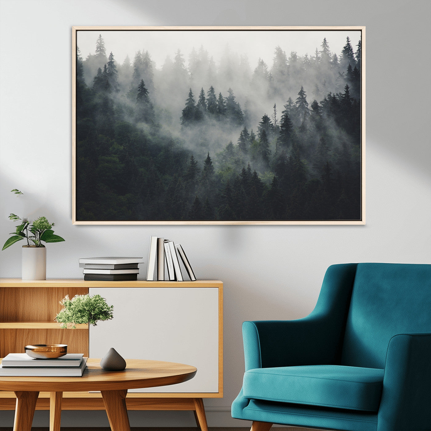 MGV-FC-36X24 - Nature Wall Decor - Serene Triptych Nature Print – Woodland Landscape Decor for Living Room or