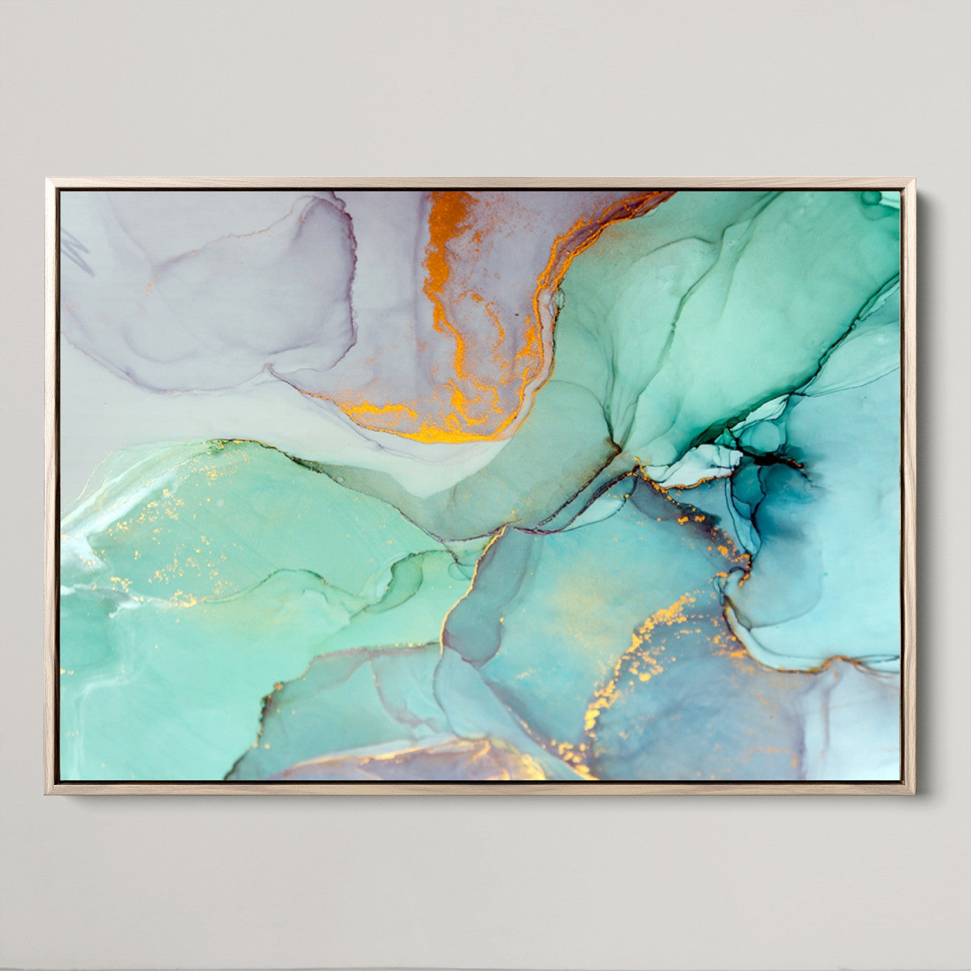 36934-MGV-CV-36X24-Colorful Marble Fluid Effect Canvas Wall Art Print