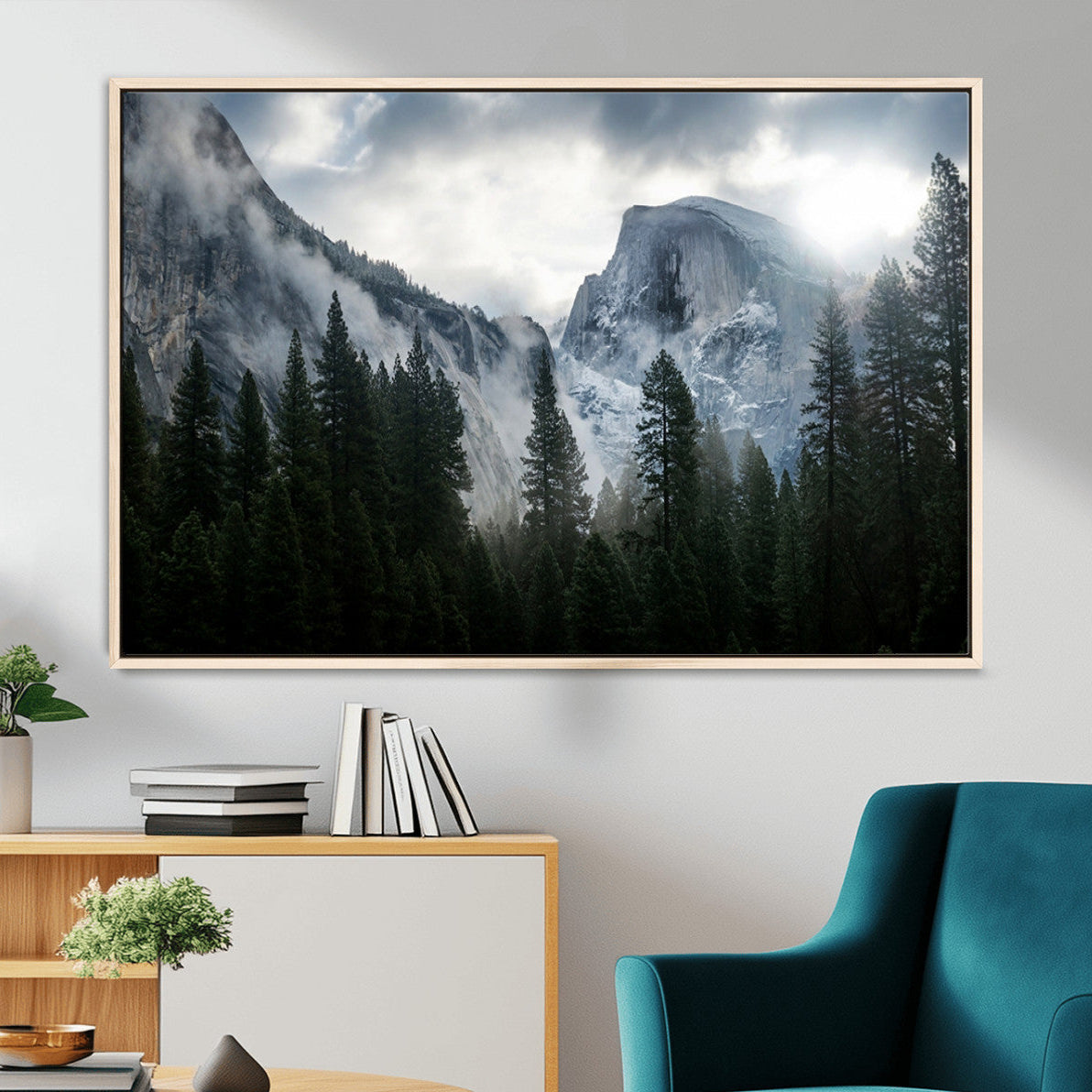 98725-MGV-CV-36X24-Wall Art Foggy Forest Landscape Canvas Print