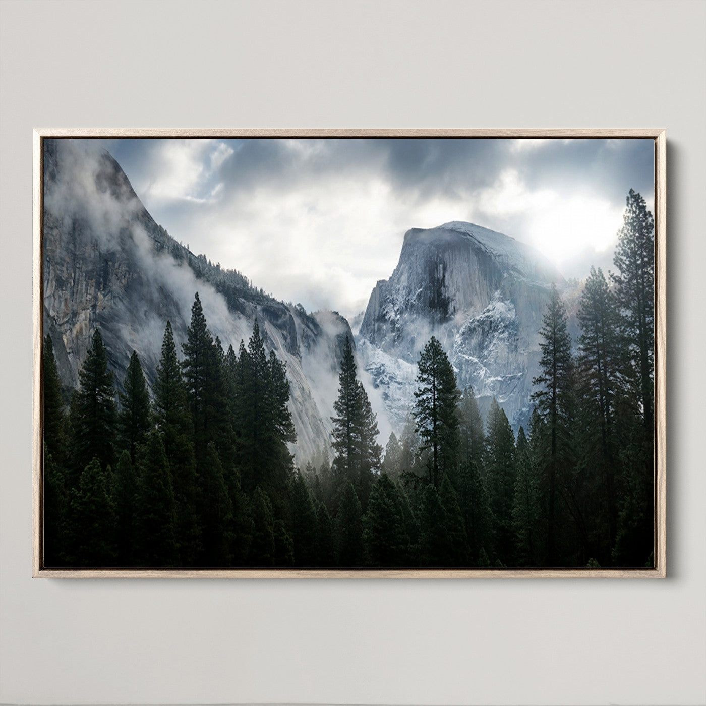 98725-MGV-CV-36X24-Wall Art Foggy Forest Landscape Canvas Print