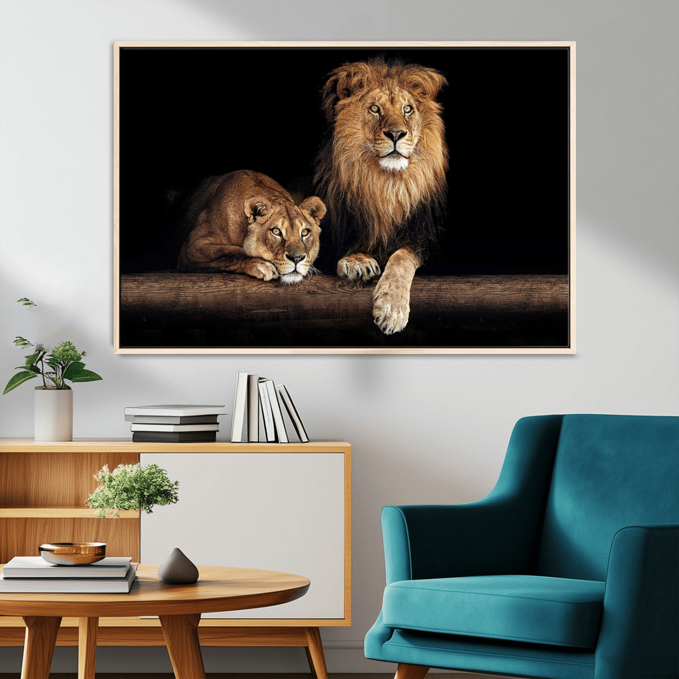 MGV-FC-36X24 - Lion Canvas Wall Art Animal Print