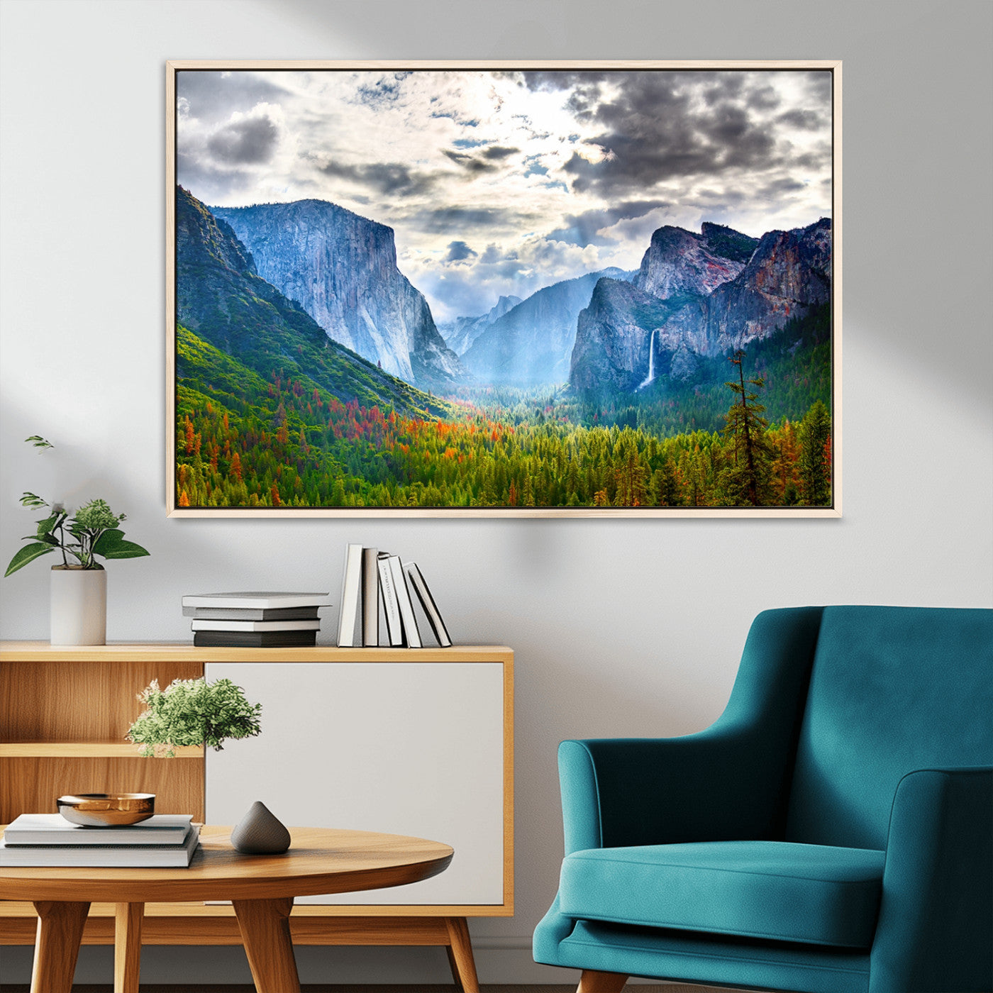 MGV-FC-36X24 - Yosemite Park Half Dome 3 Panel Canvas Print | Large Giclée Landscape Wall Art for Living Room,