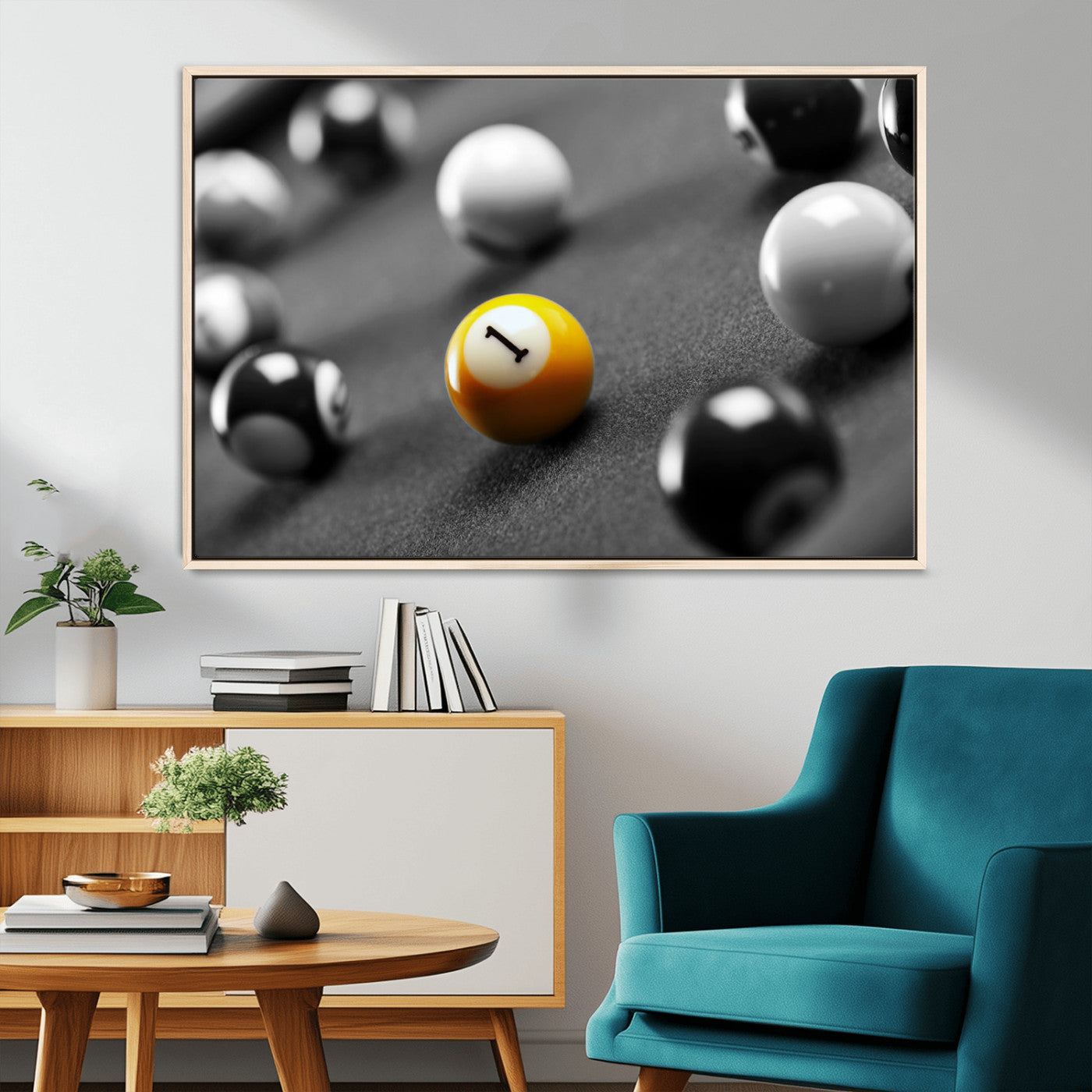 MGV-FC-36X24 - Wall Art Pool Table and Balls Canvas Print