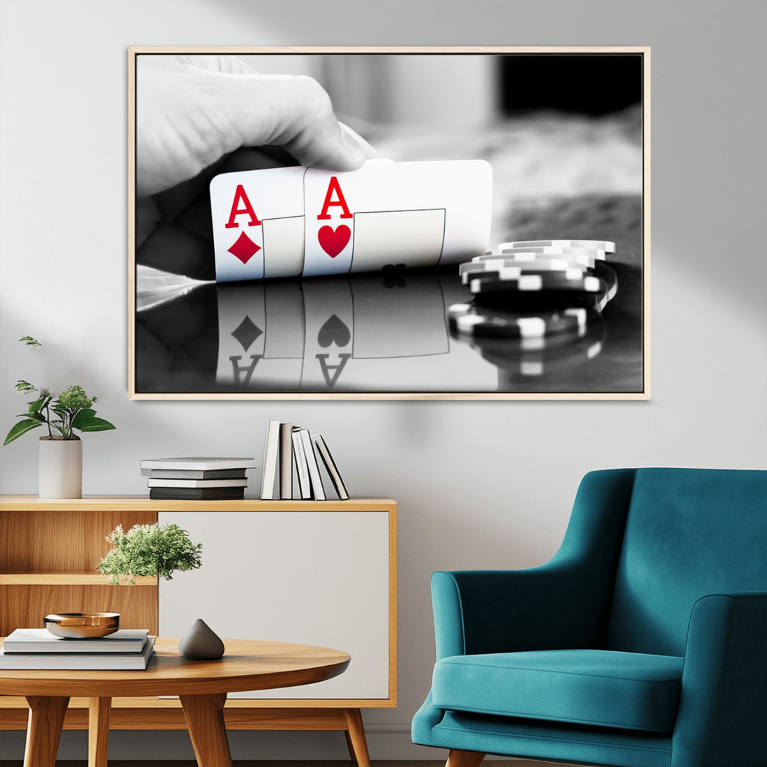 Aces Poker Art Poker Game Wall Art Canvas Print