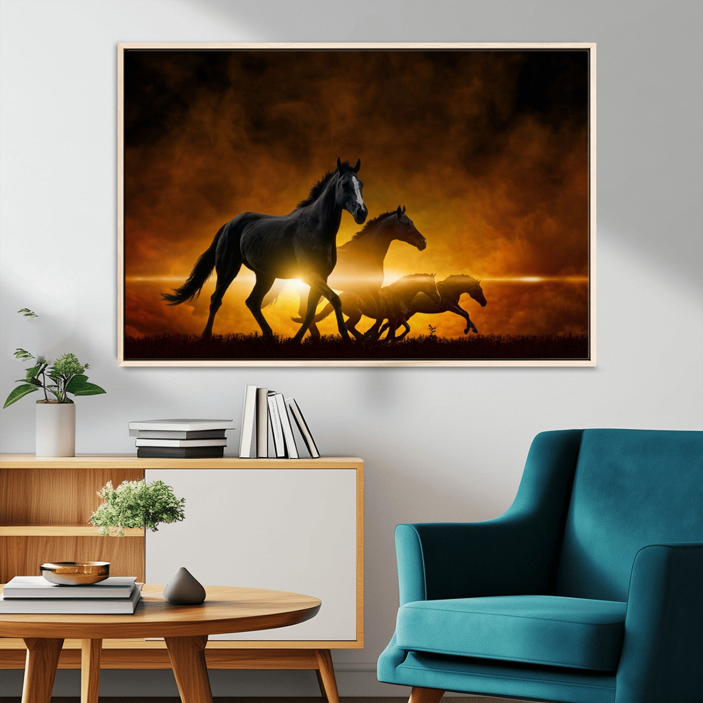 MGV-FC-36X24 - Horse Wall Art Canvas Print, Multi Panel Animal Canvas Print