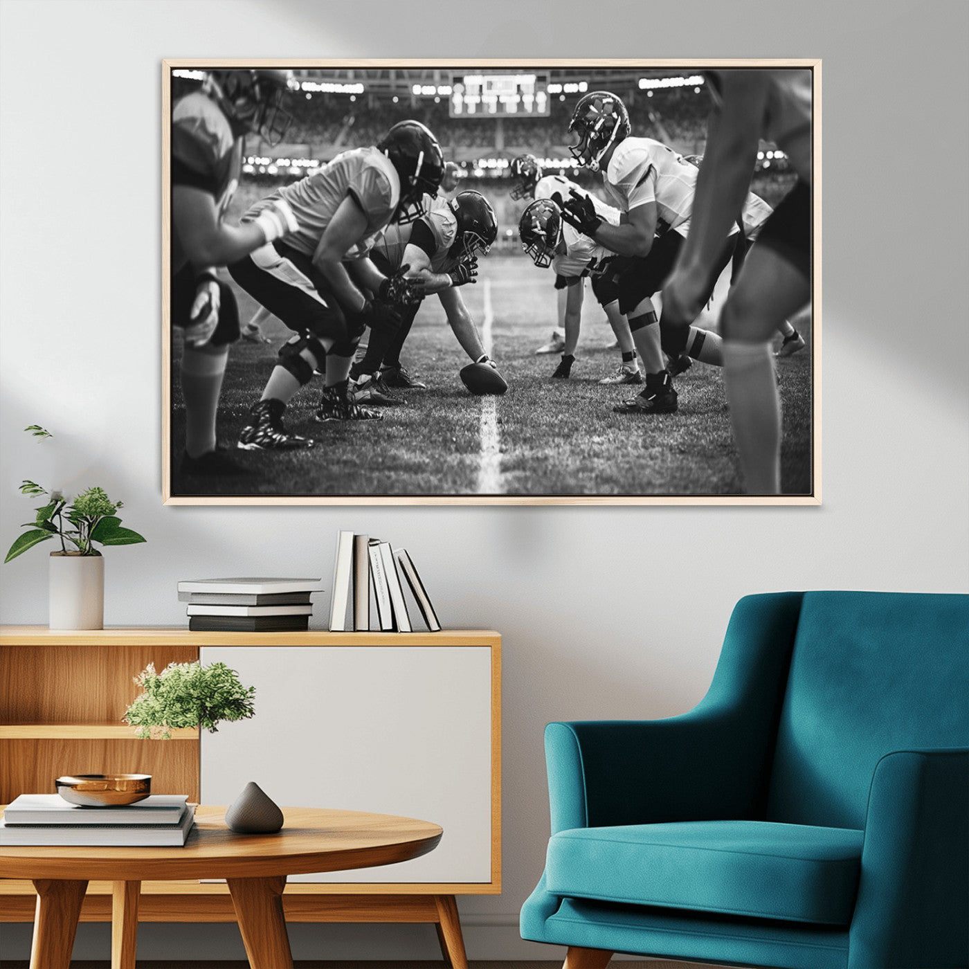 MGV-FC-36X24 - American Football Wall Art Canvas Print, Stadium Sport Wall Art Print