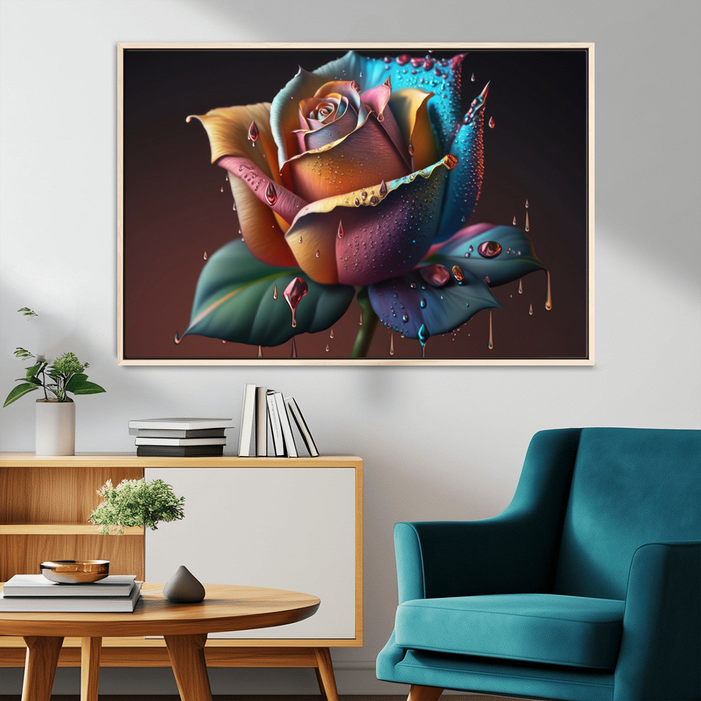 MGV-FC-36X24 - Abstract Rose Wall Art Canvas Print