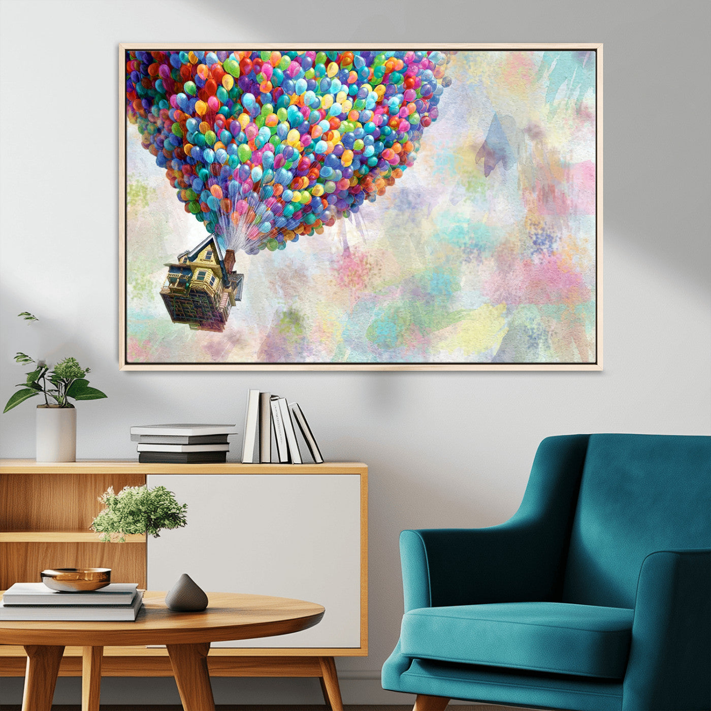 MGV-FC-36X24 - Up Pixar Poster, Look Up Pixar Wall Art, Up Pixar Canvas, Kids Play Game Room Decor Wall Art